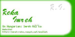 reka imreh business card